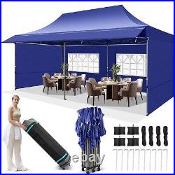 10x20 Pop up Canopy with Awning Heavy Duty Party Gazebo Commercial Outdoor Tent