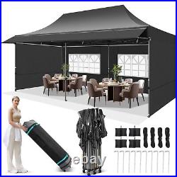 10x20 Pop up Canopy with Awning Heavy Duty Party Gazebo Commercial Outdoor Tent