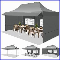 10x20 Pop up Canopy with Awning Heavy Duty Party Gazebo Commercial Outdoor Tent/