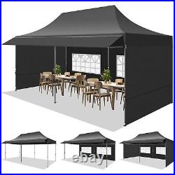 10x20 Pop up Canopy with Awning Heavy Duty Party Gazebo Commercial Outdoor Tent