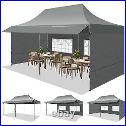 10x20 Pop up Canopy with Awning Heavy Duty Party Gazebo Commercial Outdoor Tent