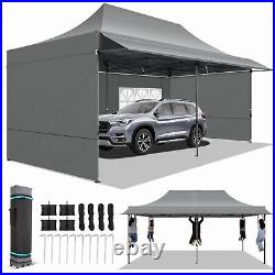 10x20 Pop up Canopy with Awning Heavy Duty Party Gazebo Commercial Outdoor Tent