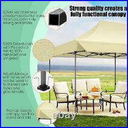 10x20 Pop up Canopy with Awning Heavy Duty Party Gazebo Commercial Outdoor Tent