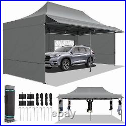 10x20 Pop up Canopy with Awning Heavy Duty Party Gazebo Commercial Outdoor Tent/