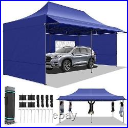 10x20 Pop up Canopy with Awning Heavy Duty Party Gazebo Commercial Outdoor Tent