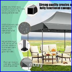 10x20 Pop up Canopy with Awning Heavy Duty Party Gazebo Commercial Outdoor Tent