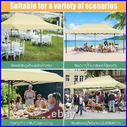 10x20 Pop up Canopy with Awning Heavy Duty Party Gazebo Commercial Outdoor Tent