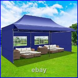 10x20 Pop up Canopy with Awning Heavy Duty Party Gazebo Commercial Outdoor Tent