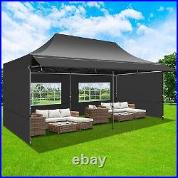 10x20 Pop up Canopy with Awning Heavy Duty Party Gazebo Commercial Outdoor Tent