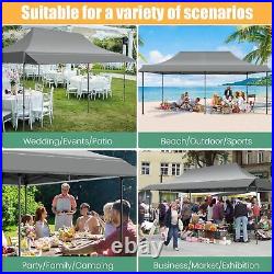 10x20 Pop up Canopy with Awning Heavy Duty Party Gazebo Commercial Outdoor Tent