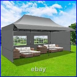 10x20 Pop up Canopy with Awning Heavy Duty Party Gazebo Commercial Outdoor Tent/