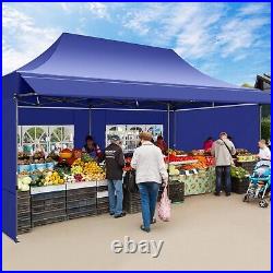 10x20 Pop up Canopy with Awning Heavy Duty Party Gazebo Commercial Outdoor Tent