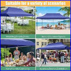 10x20 Pop up Canopy with Awning Heavy Duty Party Gazebo Commercial Outdoor Tent