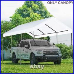 10x20 Waterproof White Carport Cover with Bungees