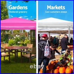 10x20' Wedding Party Canopy Tent Outdoor Gazebo with 6 Removable Sidewalls Pink