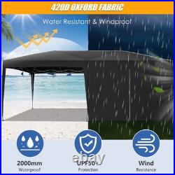 10x20 ft EZ Pop Up Gazebo Canopy Outdoor Canopies Shelter Heavy Duty UPF 50+