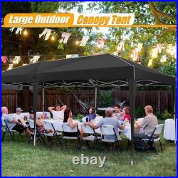 10x20 ft EZ Pop Up Gazebo Canopy Outdoor Canopies Shelter Heavy Duty UPF 50+