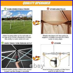10x20 ft EZ Pop Up Gazebo Canopy Outdoor Canopies Shelter Heavy Duty UPF 50+