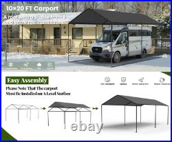 10x20 ft Heavy Duty Carport Potable Canopy Garage Party Tent with All-Season Tarp