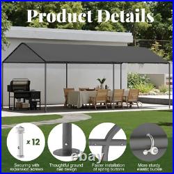 10x20 ft Heavy Duty Carport Potable Canopy Garage Party Tent with All-Season Tarp