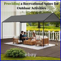 10x20 ft Heavy Duty Carport Potable Canopy Garage Party Tent with All-Season Tarp