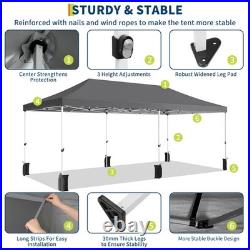 10x20 ft Heavy Duty Commercial Pop Up Canopy Tent with 6 Removable Sidewalls
