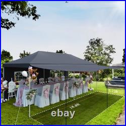 10x20 ft Heavy Duty Commercial Pop Up Canopy Tent with 6 Removable Sidewalls