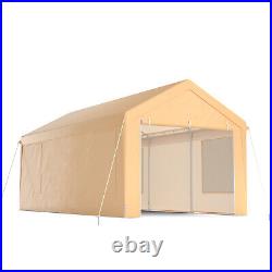 10x20 ft Heavy-Duty Steel Carport Car Canopy Shelter Sidewalls Tent Garage