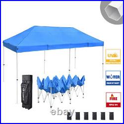 10x20 ft Pop Up Canopy CPAI-84 Commercial Outdoor Trade Fair Party Tent Green