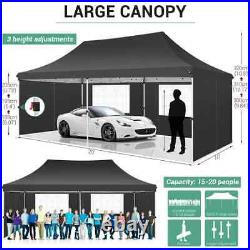 10x20EZ Pop Up Canopy Wedding Commercial Heavy Duty Party Tent Gazebo Sidewalls#