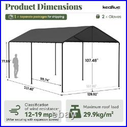 10x20FT Carport Canopy Heavy Duty Waterproof & UV Protected, All Weather Canopy