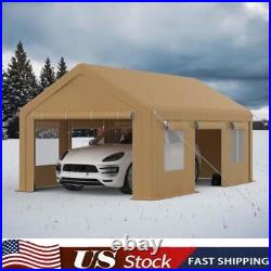 10x20FT Carport Heavy Duty Carport for Pickup Truck Boat SUV 127.87 Pound yellow