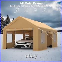 10x20FT Carport Heavy Duty Carport for Pickup Truck Boat SUV 127.87 Pound yellow