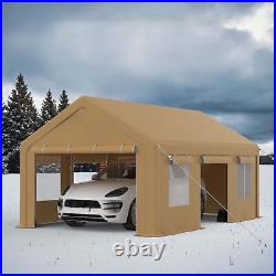 10x20FT Carport Heavy Duty Carport for Pickup Truck Boat SUV 127.87 Pound yellow