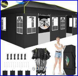 10x20FT Commercial Pop-up Canopy Party Tent Folding Waterproof Gazebo Heavy Duty