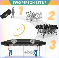 10x20FT Commercial Pop-up Canopy Party Tent Folding Waterproof Gazebo Heavy Duty