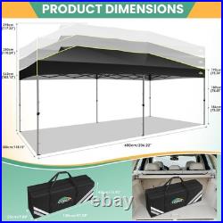10x20FT Commercial Pop-up Canopy Party Tent Folding Waterproof Gazebo Heavy Duty