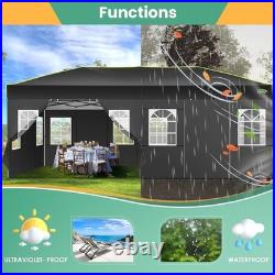 10x20FT Commercial Pop-up Canopy Party Tent Folding Waterproof Gazebo Heavy Duty