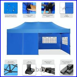 10x20FT Heavy Duty Pop up Canopy Camping Tent Outdoor Party Gazebo with6 Sidewalls