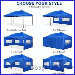 10x20FT Heavy Duty Pop up Canopy Camping Tent Outdoor Party Gazebo with6 Sidewalls