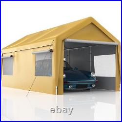 10x20FT Outdoor Heavy Carport Canopy Garage Car Shelter Mesh Ventilated Windows