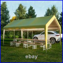 10x20FT Outdoor Heavy Carport Canopy Garage Car Shelter Mesh Ventilated Windows