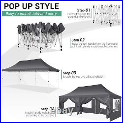 10x20FT Pop UP Wedding Party Tent Waterproof Gazebo Canopy Heavy Duty Outdoor