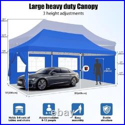 10x20FT Pop Up Canopy Wedding Commercial Heavy Duty Party Tent Gazebo Sidewalls
