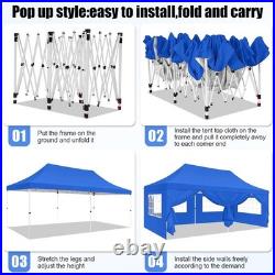 10x20FT Pop Up Canopy Wedding Commercial Heavy Duty Party Tent Gazebo Sidewalls