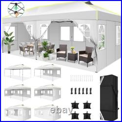 10x20FT Pop Up Canopy with 6 Sidewalls Waterproof Commercial Party Wedding Tent
