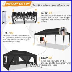 10x20FT Pop up Canopy Heavy Duty Party Tent Outdoor Waterproof Commercial Gazebo