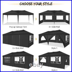 10x20FT Pop up Canopy Heavy Duty Party Tent Outdoor Waterproof Commercial Gazebo