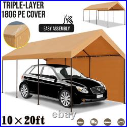 10x20ft Carport Canopy Heavy Duty Car Shed Outdoor Garage Party Tent withSidewall