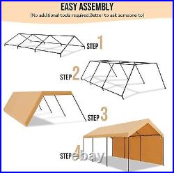 10x20ft Carport Canopy Heavy Duty Car Shed Outdoor Garage Party Tent withSidewall